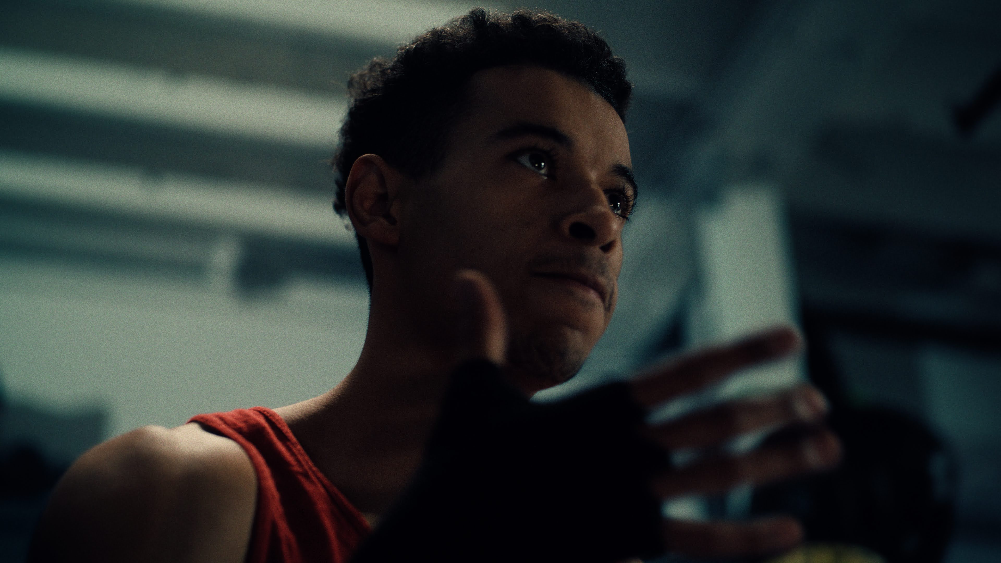 Cinematic boxer portrait