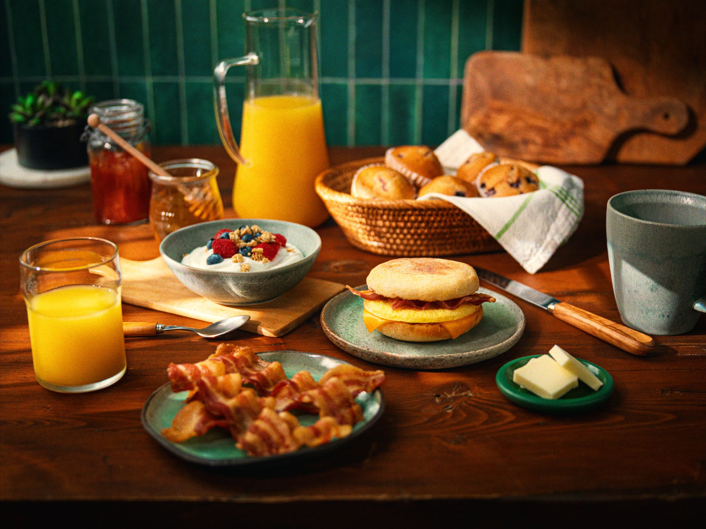 Greenfield breakfast spread